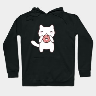 Cute cat eating donut t-shirt Hoodie